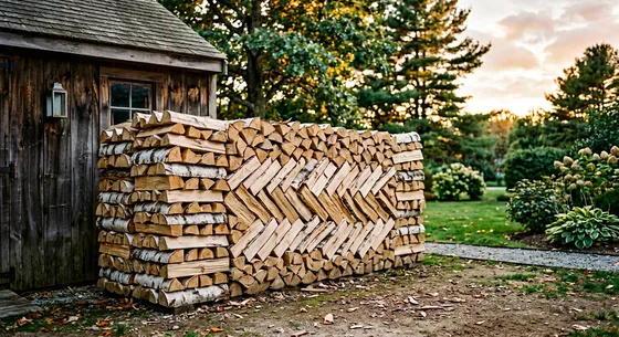 Укладка дров в Кокошкине, улица Парковая, 12