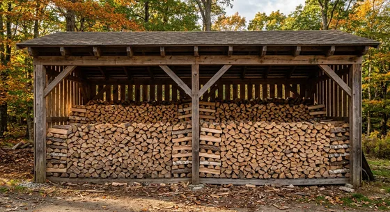 Укладка дров в Кокошкине, улица Зелёная, 33