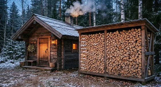 Укладка дров в Кокошкине, улица Родниковая, 47